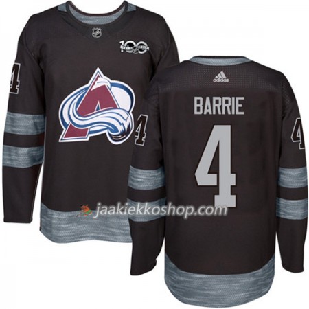 Miehille NHL Colorado Avalanche Pelipaita Tyson Barrie 4 1917-2017 100th Anniversary Adidas Musta Authentic